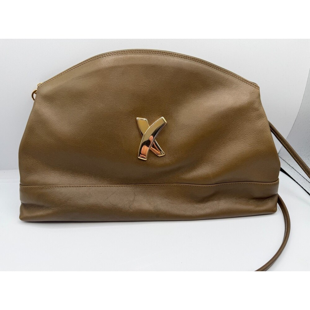 Vintage 1990 Paloma Picasso Brown Leather Bag Purse